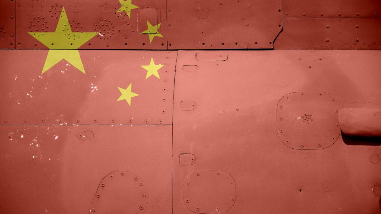 china-flag-depicted-on-side-part-of-military-armored-helicopter-close-up